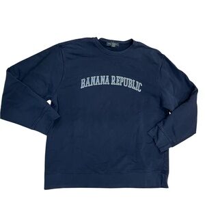 Banana Republic Men's Dark Blue Crewneck Sweater